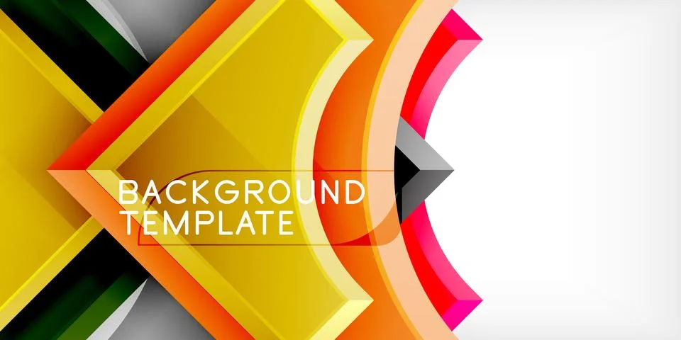 Square, arrow shapes with round elements Vector Illustration For Wallpaper Stock Illustration