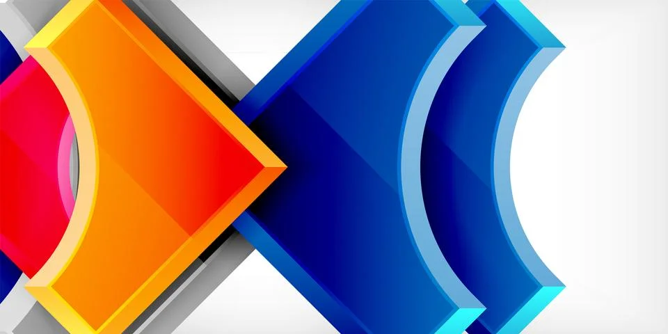 Square, arrow shapes with round elements Vector Illustration For Wallpaper イラスト素材