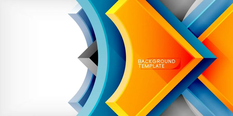 Square, arrow shapes with round elements Vector Illustration For Wallpaper Illustrazione stock