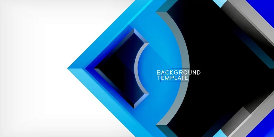 Square, arrow shapes with round elements Vector Illustration For Wallpaper Stock Illustration