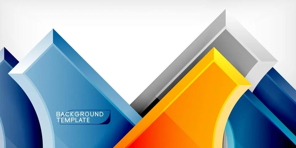 Square, arrow shapes with round elements Vector Illustration For Wallpaper Stock Illustration