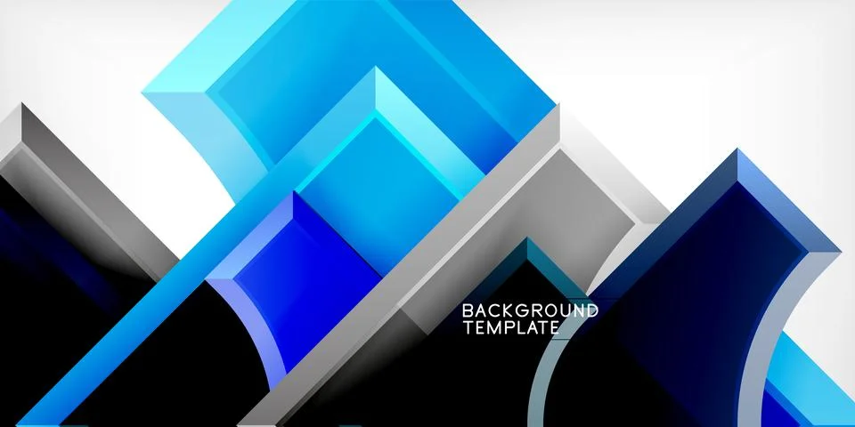 Square, arrow shapes with round elements Vector Illustration For Wallpaper Stock Illustration