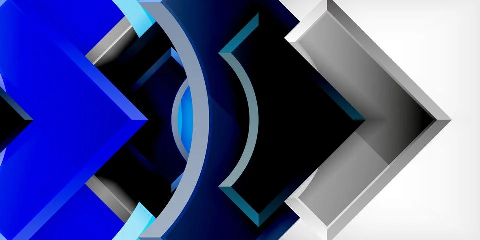 Square, arrow shapes with round elements Vector Illustration For Wallpaper Stock Illustration