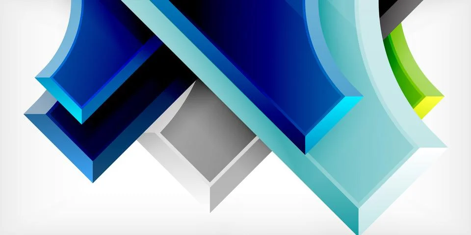 Square, arrow shapes with round elements Vector Illustration For Wallpaper Stock Illustration