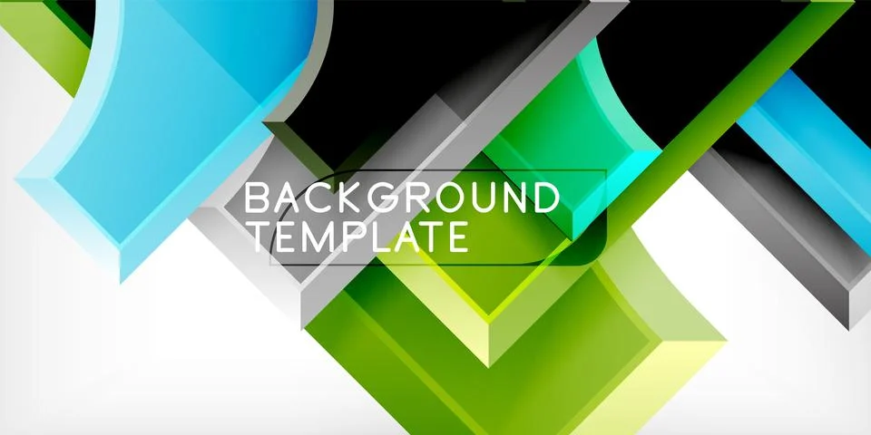 Square, arrow shapes with round elements Vector Illustration For Wallpaper Stock Illustration