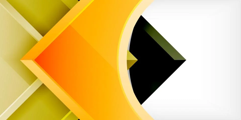 Square, arrow shapes with round elements Vector Illustration For Wallpaper Illustrazione stock