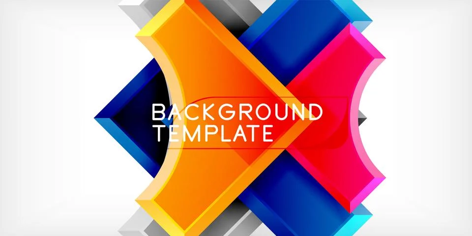 Square, arrow shapes with round elements Vector Illustration For Wallpaper Stock Illustration
