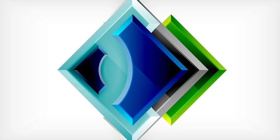 Square, arrow shapes with round elements Vector Illustration For Wallpaper 스톡 일러스트