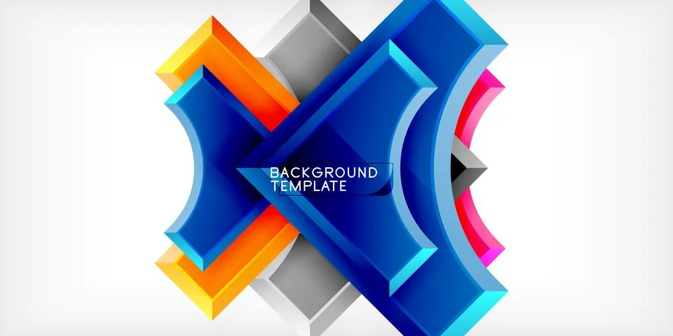 Square, arrow shapes with round elements Vector Illustration For Wallpaper Stock Illustration