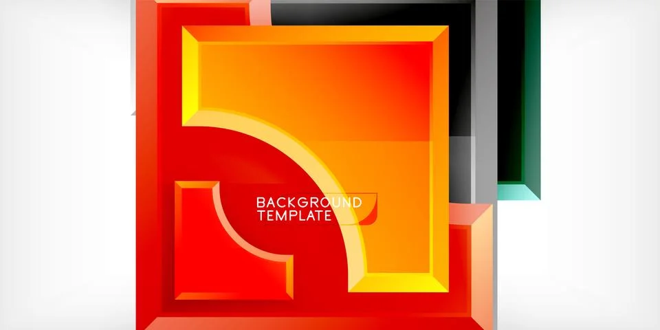 Square, arrow shapes with round elements Vector Illustration For Wallpaper Stock Illustration