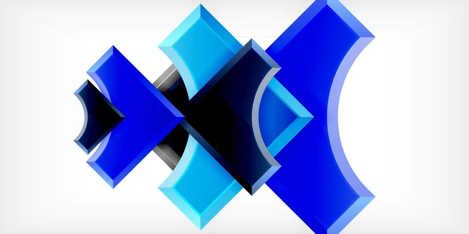 Square, arrow shapes with round elements Vector Illustration For Wallpaper イラスト素材