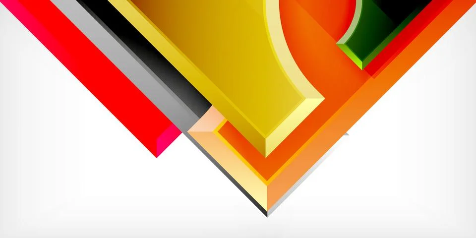 Square, arrow shapes with round elements Vector Illustration For Wallpaper Illustrazione stock