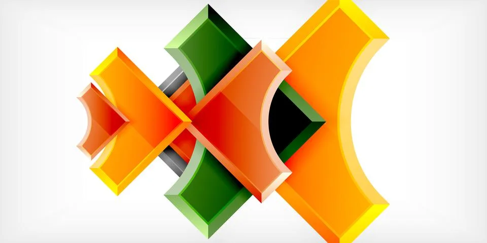 Square, arrow shapes with round elements Vector Illustration For Wallpaper 스톡 일러스트