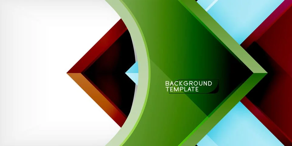 Square, arrow shapes with round elements Vector Illustration For Wallpaper Stock Illustration