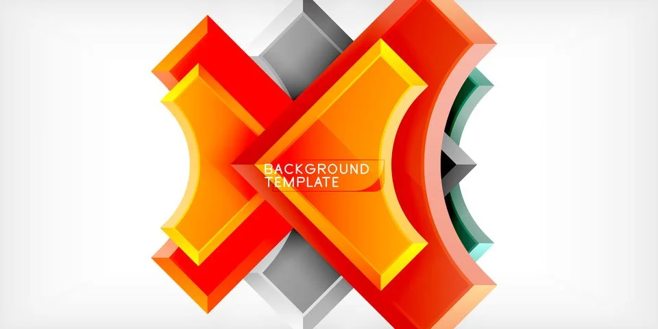 Square, arrow shapes with round elements Vector Illustration For Wallpaper Stock Illustration