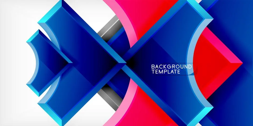 Square, arrow shapes with round elements Vector Illustration For Wallpaper Illustrazione stock
