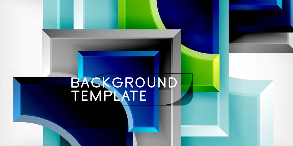 Square, arrow shapes with round elements Vector Illustration For Wallpaper Stock Illustration