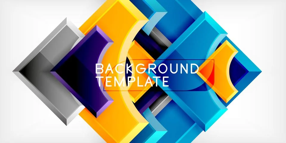 Square, arrow shapes with round elements Vector Illustration For Wallpaper Illustrazione stock