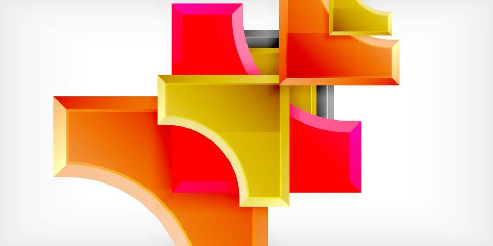 Square, arrow shapes with round elements Vector Illustration For Wallpaper 스톡 일러스트