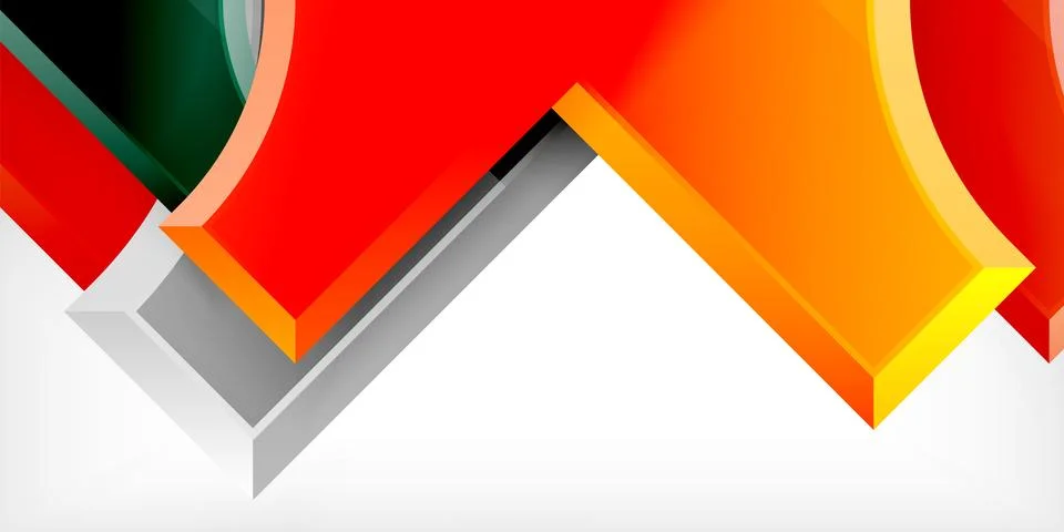 Square, arrow shapes with round elements Vector Illustration For Wallpaper Illustrazione stock