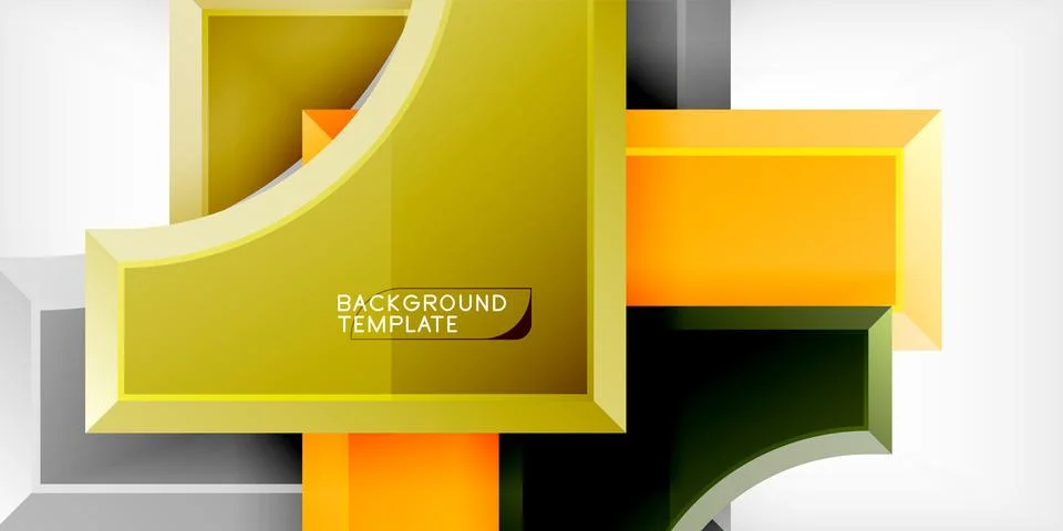 Square, arrow shapes with round elements Vector Illustration For Wallpaper Stock Illustration