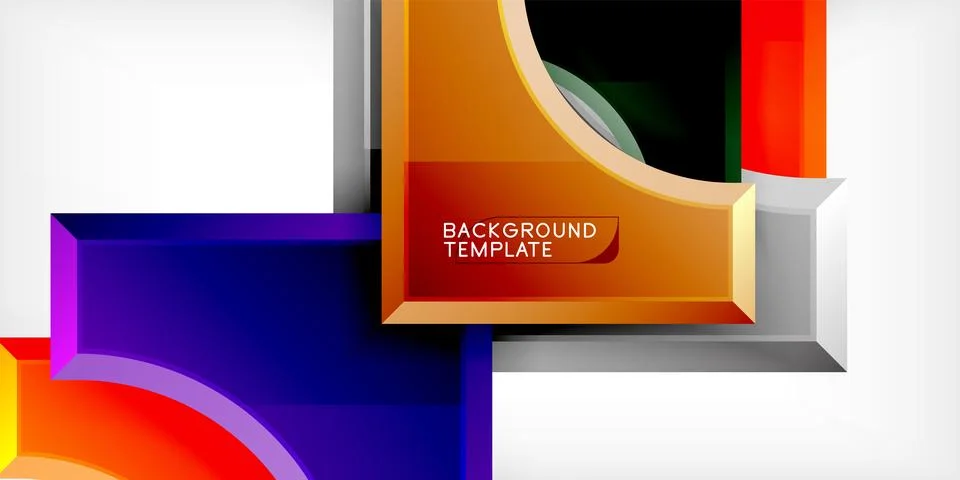 Square, arrow shapes with round elements Vector Illustration For Wallpaper Illustrazione stock