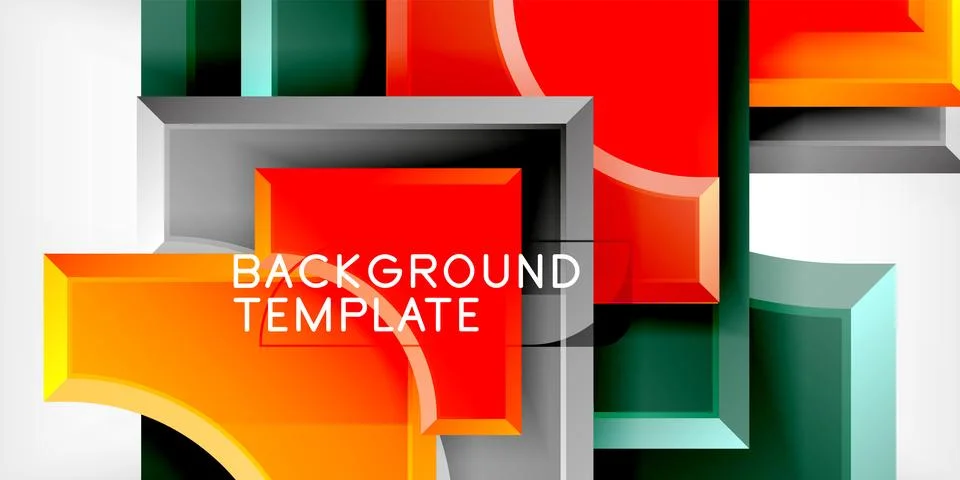 Square, arrow shapes with round elements Vector Illustration For Wallpaper 스톡 일러스트