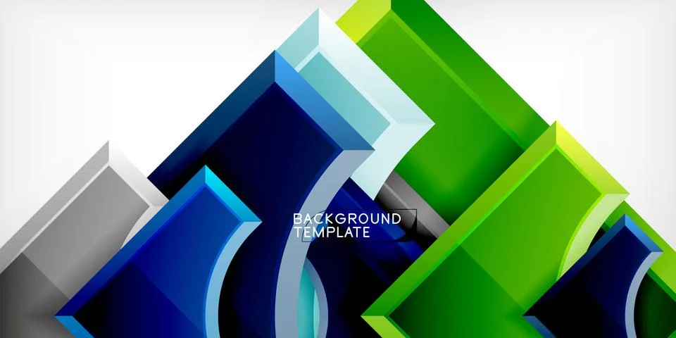 Square, arrow shapes with round elements Vector Illustration For Wallpaper Stock Illustration