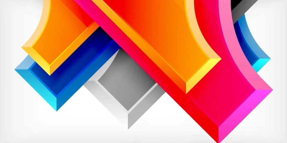 Square, arrow shapes with round elements Vector Illustration For Wallpaper Stock Illustration