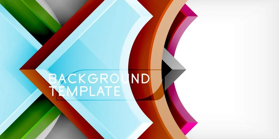 Square, arrow shapes with round elements Vector Illustration For Wallpaper Illustrazione stock