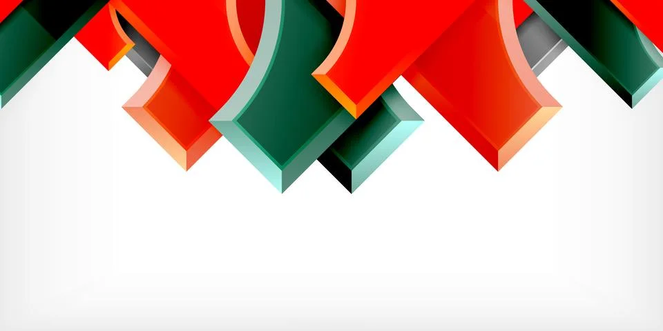 Square, arrow shapes with round elements Vector Illustration For Wallpaper Stock Illustration