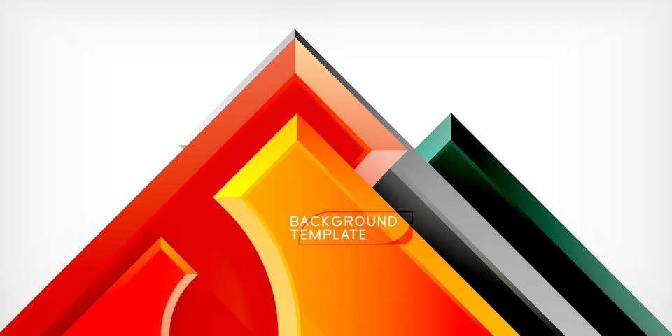 Square, arrow shapes with round elements Vector Illustration For Wallpaper Stock Illustration