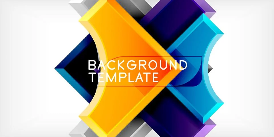 Square, arrow shapes with round elements Vector Illustration For Wallpaper Stock Illustration