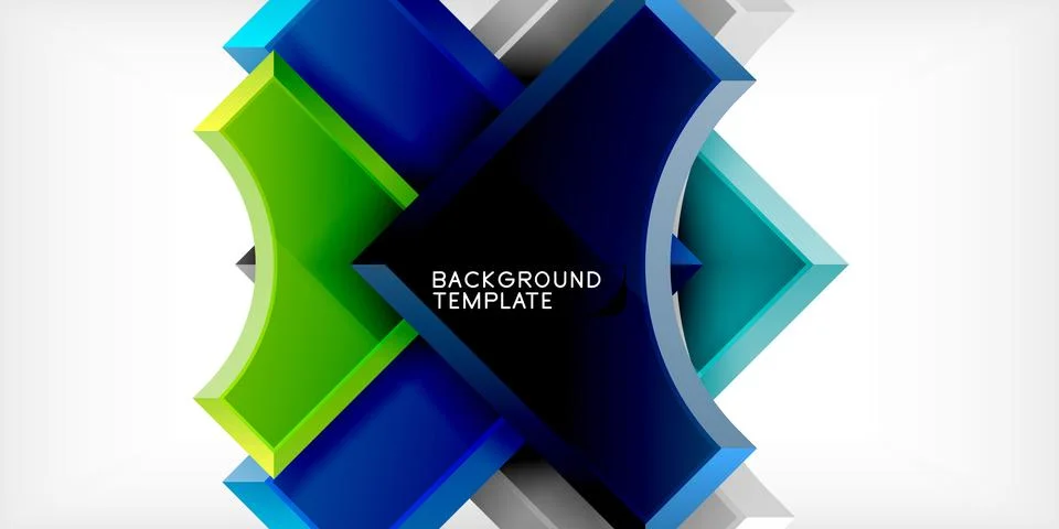 Square, arrow shapes with round elements Vector Illustration For Wallpaper Illustrazione stock