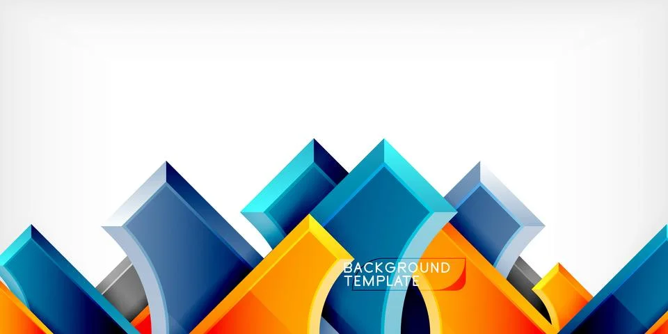 Square, arrow shapes with round elements Vector Illustration For Wallpaper Stock Illustration