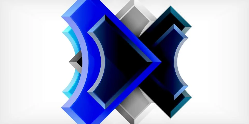 Square, arrow shapes with round elements Vector Illustration For Wallpaper Illustrazione stock