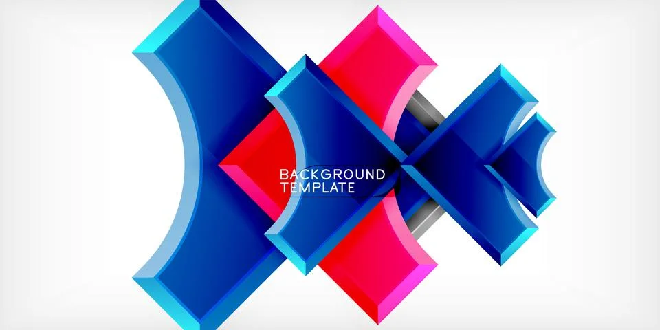 Square, arrow shapes with round elements Vector Illustration For Wallpaper Stock Illustration