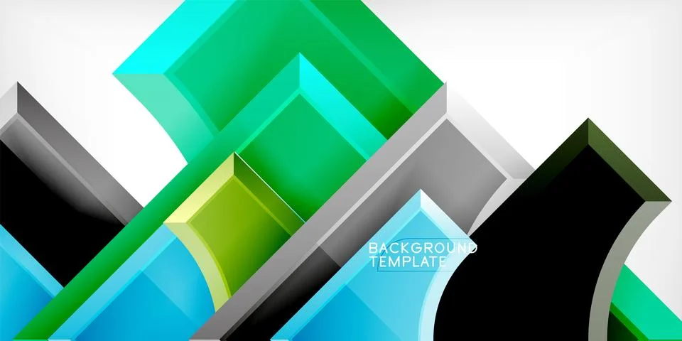 Square, arrow shapes with round elements Vector Illustration For Wallpaper Stock Illustration