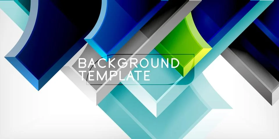 Square, arrow shapes with round elements Vector Illustration For Wallpaper Stock Illustration