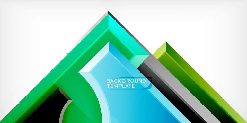 Square, arrow shapes with round elements Vector Illustration For Wallpaper Stock Illustration