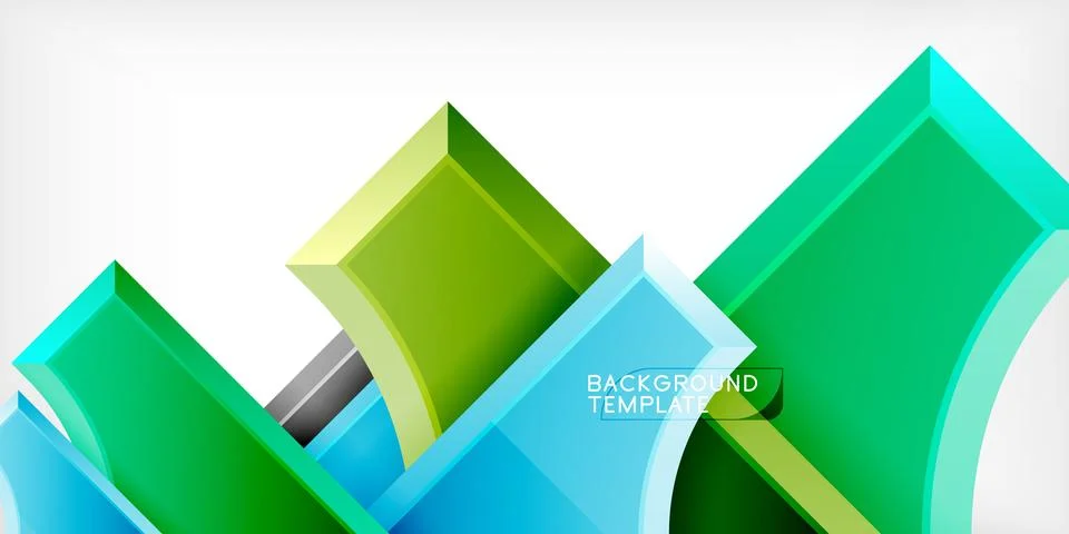 Square, arrow shapes with round elements Vector Illustration For Wallpaper Stock Illustration