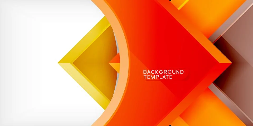 Square, arrow shapes with round elements Vector Illustration For Wallpaper Stock Illustration