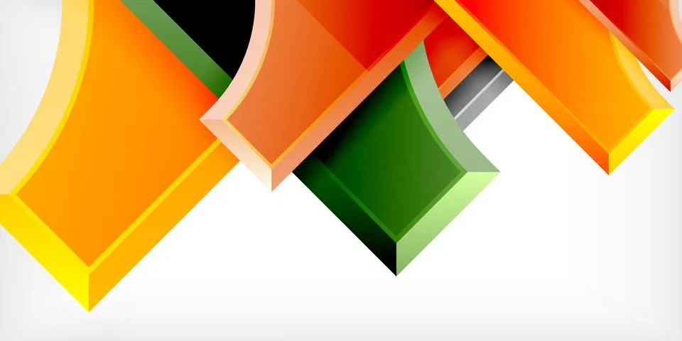 Square, arrow shapes with round elements Vector Illustration For Wallpaper Stock Illustration