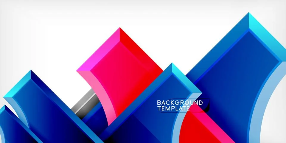 Square, arrow shapes with round elements Vector Illustration For Wallpaper Stock Illustration