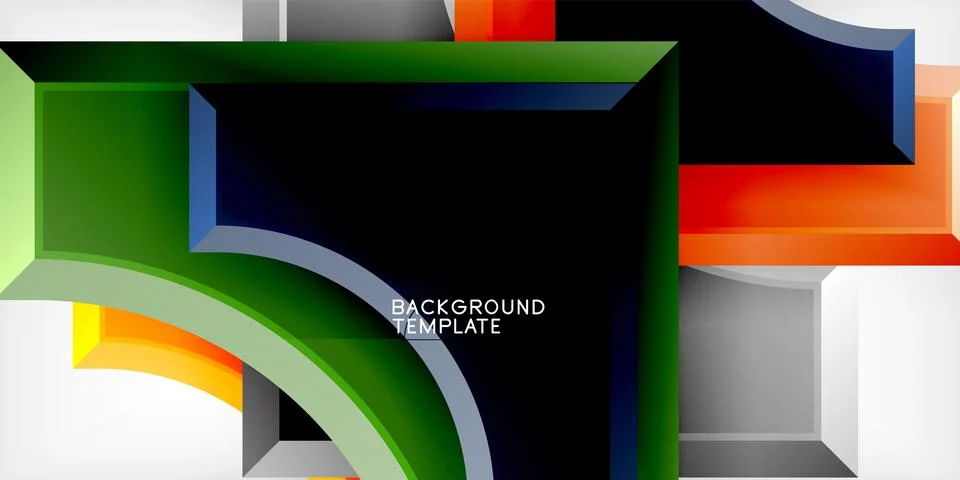 Square, arrow shapes with round elements Vector Illustration For Wallpaper Stock Illustration