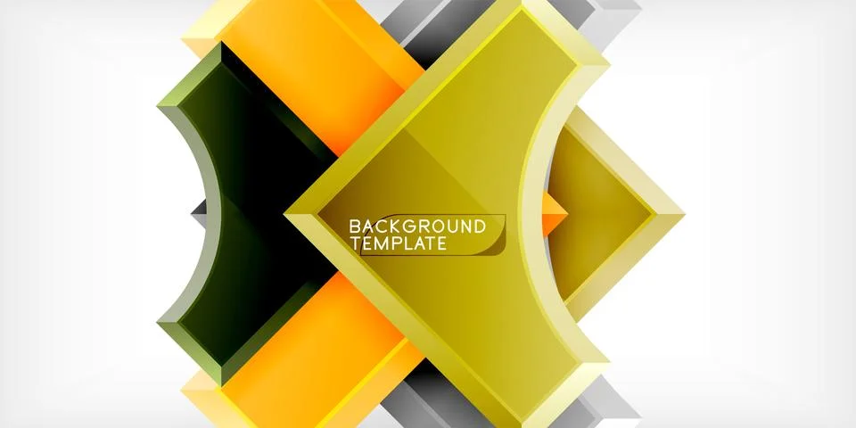 Square, arrow shapes with round elements Vector Illustration For Wallpaper Illustrazione stock
