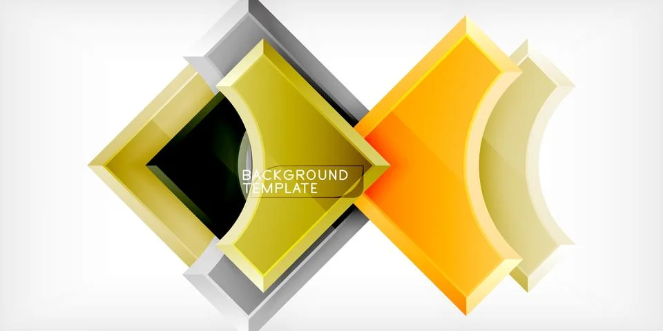 Square, arrow shapes with round elements Vector Illustration For Wallpaper 스톡 일러스트