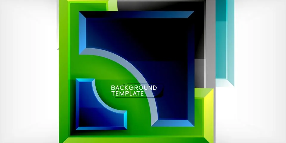 Square, arrow shapes with round elements Vector Illustration For Wallpaper Stock Illustration