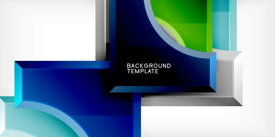 Square, arrow shapes with round elements Vector Illustration For Wallpaper Stock Illustration