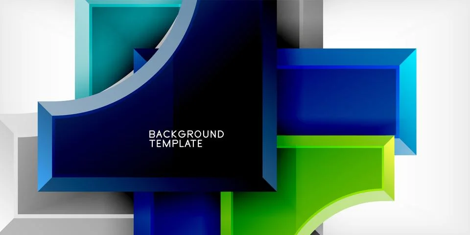 Square, arrow shapes with round elements Vector Illustration For Wallpaper Stock Illustration